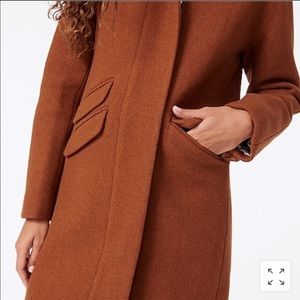 J. Crew stadium cloth cocoon, 00, warm cocoa color